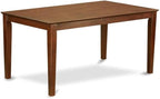 East West Furniture CAIP7-MAH-C 7 Piece Dining Table Set Consist of a Rectangle Kitchen Table and 6 Linen Fabric Kitchen Dining Chairs, 36x60 Inch, Mahogany