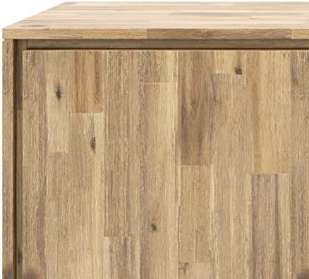 SIMPLIHOME Lowry 60" Wide Solid Acacia Wood 2-Door Buffet in Golden Wheat