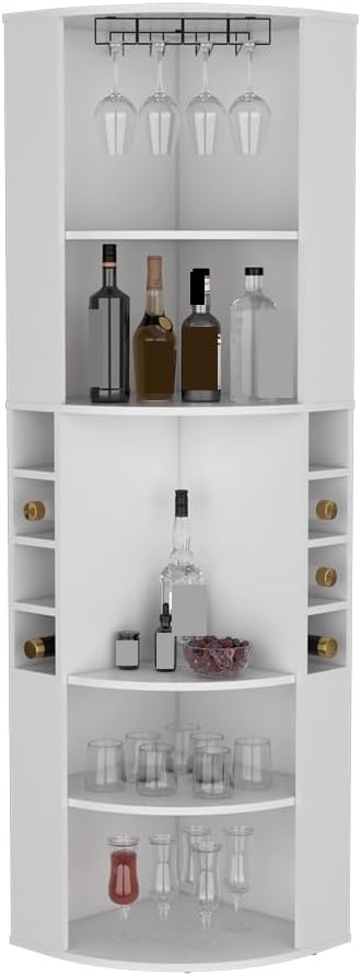 Tall Freestanding Wine Cabinet, Pantry Sideboard Locker with Shelf for Living...