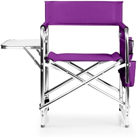 PICNIC TIME Sports Chair with Side Table and Armrest Caddy, Lightweight Alumi...
