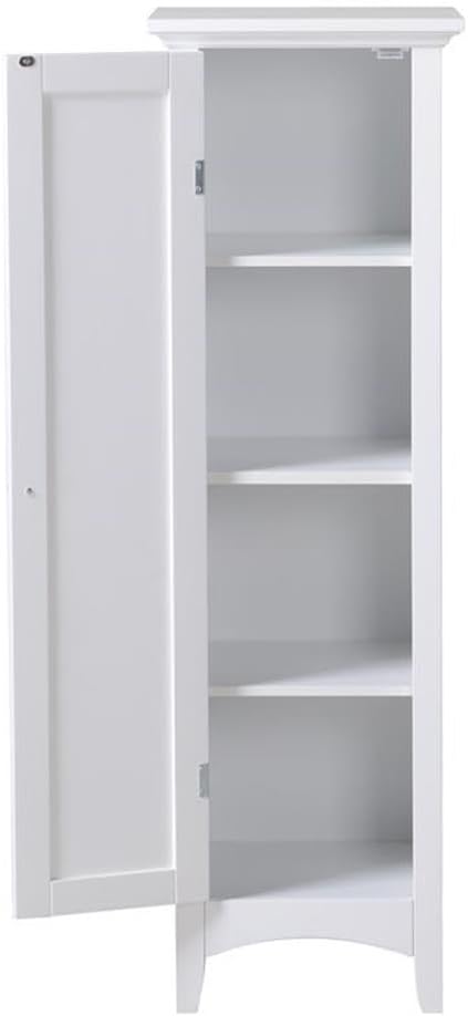 Pemberly Row 48" Tall 1-Door Kitchen Storage Pantry, Wood Construction, ...