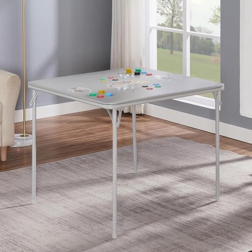 VECELO Portable Folding Card Table Square and Chair Set (5pc) with Collapsibl...