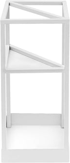 Umbrella Stand for Entryway, Metal Square Umbrella Holder, Freestanding Umbrella Holder Rack with Small Shelf, Indoor Umbrella Storage Stand Rack, for Entryway, Mudrooms, Office(White)