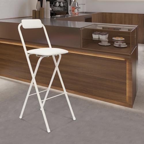 29" Tall Chair,Cushioned Padded Folding Bar Stool,Bar Stool,Portable Fol...