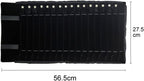 Portable Jewelry Roll Untangled Secure Necklace Travel Storage Bag Displays Holder 16 Chain (Gray PU and Black Velvet)