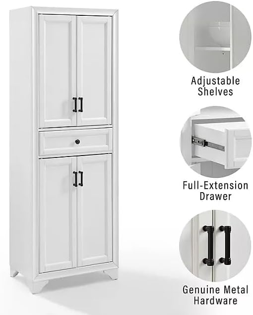 3-Piece Kitchen Storage Cabinet Set, Tall Pantry with Shelves and Drawers, Mo...
