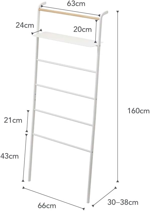 YAMAZAKI Home Tower Leaning Ladder Rack, Space Saving - Shelf, 63" - Steel