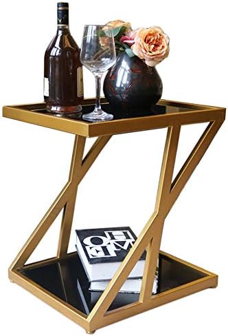 Telephone Table, Tempered Glass Side Table Nordic Modern Iron Art Sofa Table ...