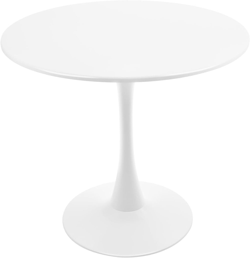 31.5 Inch Round Dining Table for 3 Person, Modern Minimalist Space-Saving Cir...