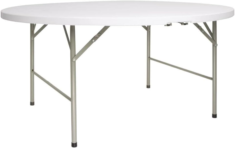 Bolero 5Ft Diameter Round Centre Folding Table Restaurant Bar CafпїЅ Commercial | Rust-resistant steel frame and UV-stable HDPE top ensure long-lasting outdoor use with quick, hassle-free setup.