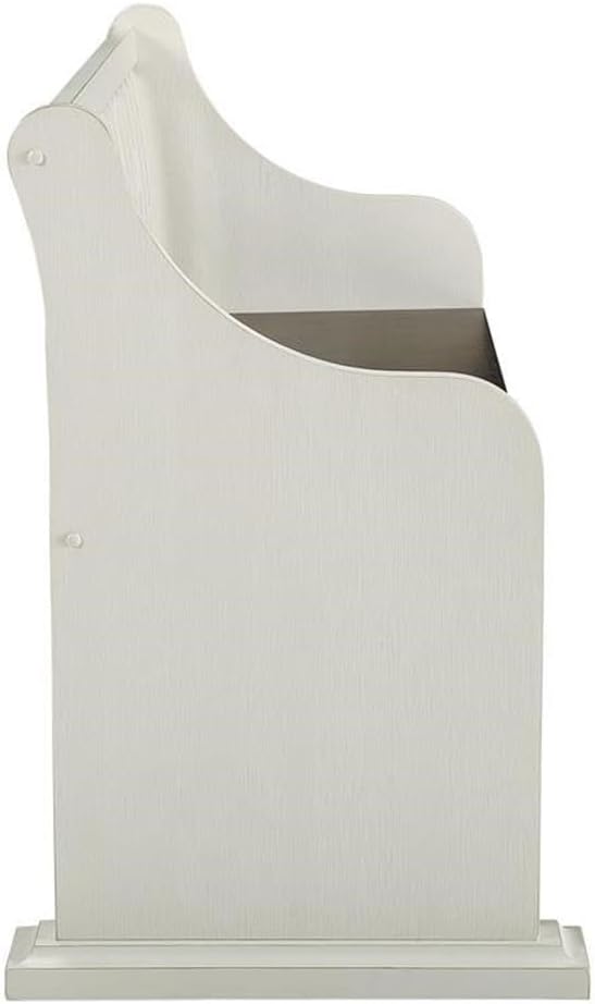 Steve Silver Joanna Two-Tone Ivory and Dark Oak Farmhouse Dining Bench with Back