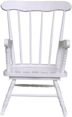 Rosebery Kids Solid para Wood and Veneers Rocker, Linen White Finish, 27.75" H x 22" W x 20" D, Durable Construction, Ready to Assemble, Children's Rocking Chair for Bedroom or Playroom
