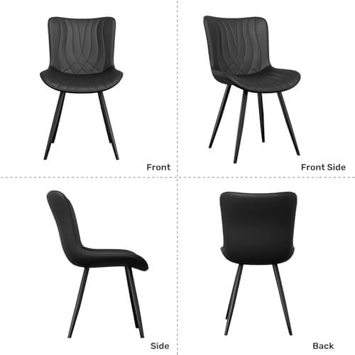 Modern Dining Chair, PU Leather Dining Room Chairs Set of 4