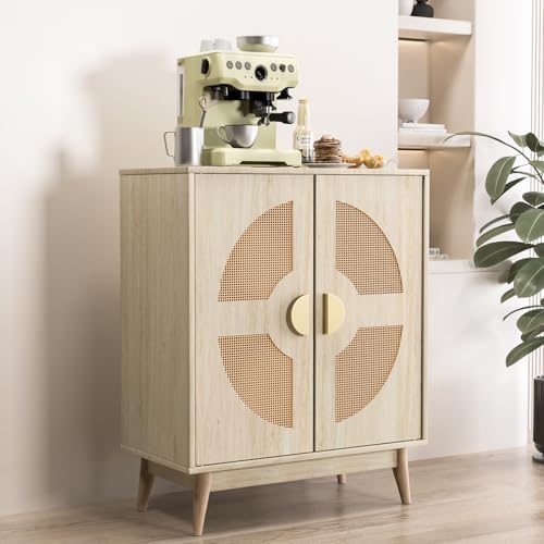 Buffet Cabinet with Storage Sideboard Accent Modern Credenza with Doors &...