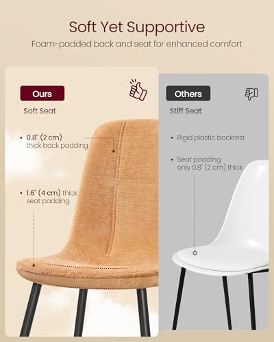 VASAGLE Dining Chairs Set of 4, Kitchen Chairs