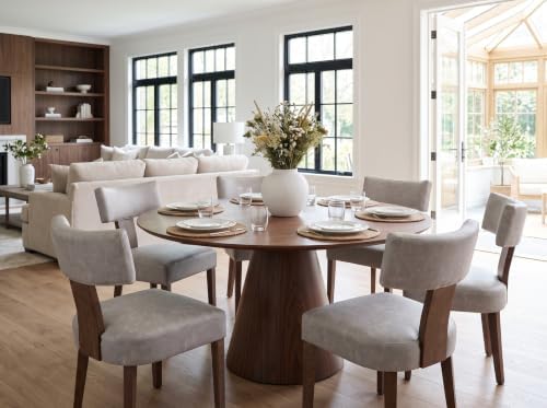 RIVOVA Mid Century Modern Dining Chairs Set of 6 PU Leather Upholstered Dinin...