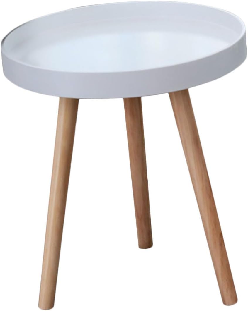 Nordic Style Small Round Indoor Coffee Table White Mini Sofa Side Table for L...