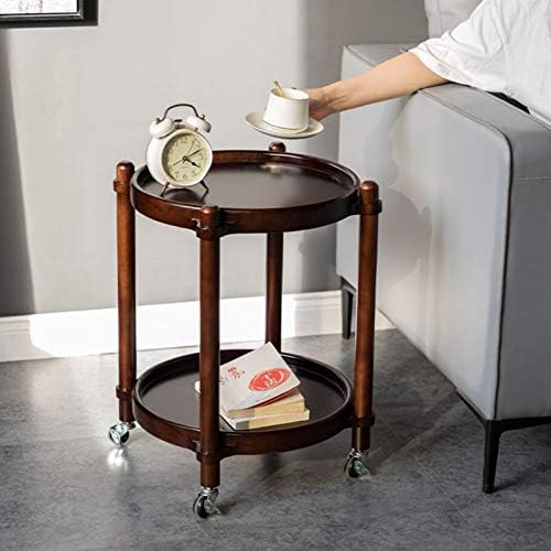 Telephone Table, Solid Wood Storage Rack，2-Tier Pallet Side Table，Outdoor &am...