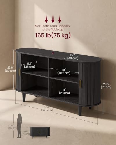 VASAGLE Storage Cabinet, Sideboard with Adjustable Shelves