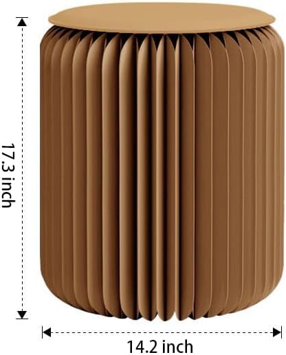 Home Furniture Modern Design Accordion Portable Folding Paper Stool Kraft Pap...