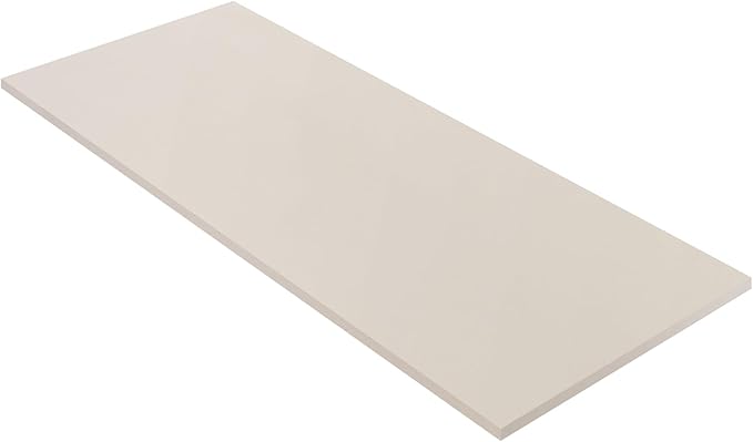 Kaboon Universal Tabletop 59.1"x23.62", Solid One-Piece Melamine Table Top, Double Desk L-Desk DIY, Home and Office Countertop, Leather/Ivory