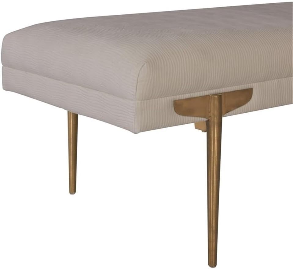 MAKLAINE Velvet Upholstered Bench, 19.6" H x 53.5" W x 22" D, ...