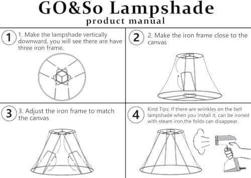 GO&SO Lamp Shade Set of 2,6" x 13" x 10.6",Yellowish Beige...
