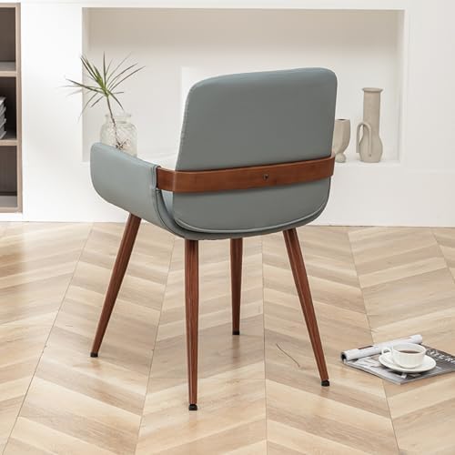 LUNLING Mid Century Modern Dining Room Chairs Set of 2 Accent Faux Leather Ch...
