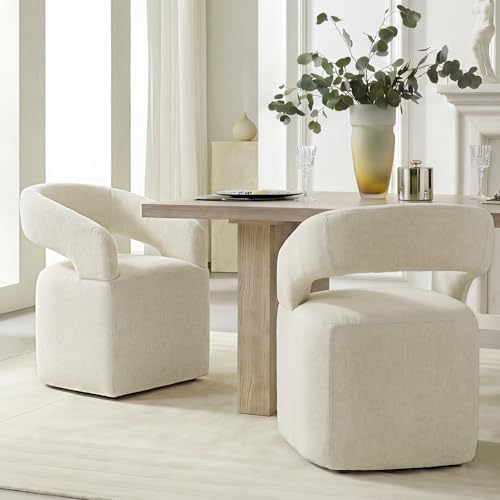 KISLOT Upholstered Dining Chairs Set of 4, Modern Arm Kitchen & Dining Ro...
