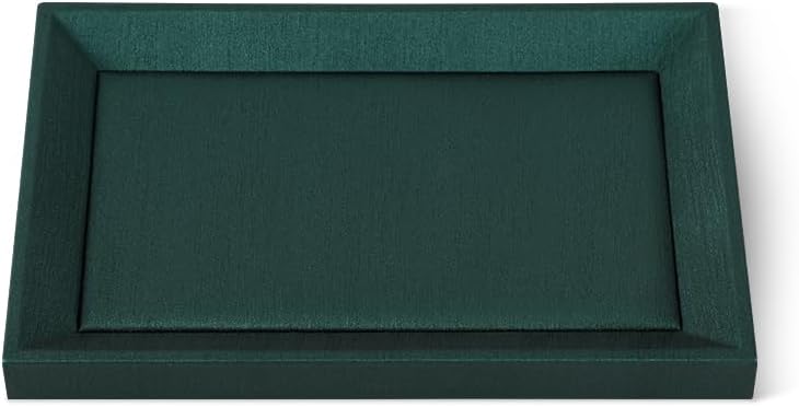 Flat Tray For Jewelry, Leather Tray,Premium Green Jewelry Tray,Stackable Jewelry Trays For Watch,Necklace,Ring,Pendants