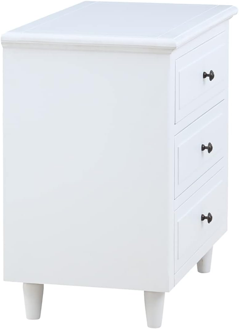3-Drawer Nightstand for Bedroom, Storage Wood Cabinet, Simple Bedside Table, ...