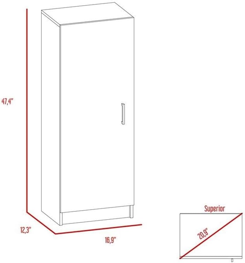 Tuhome Belleria Pantry Engineered Wood Pantries in White