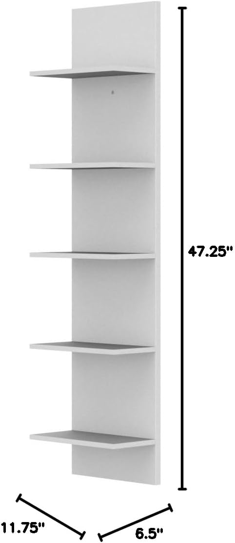Danya B. Decorative Wall Mount Vertical Shelving Unit – Modern Column Shelves...