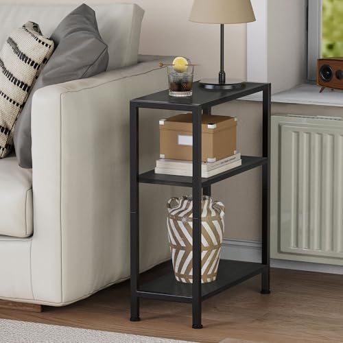 3-Tier Side Table Set of 2, Small End Table, Sofa Side Table for Narrow Space...