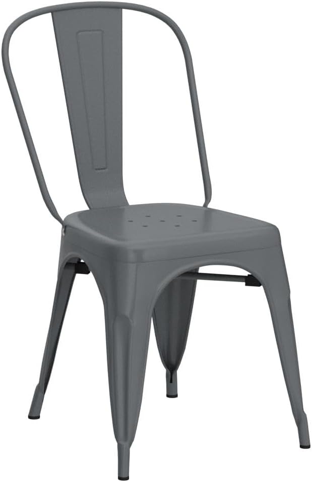 FDW Dining Chairs Set of 4 - Indoor/Outdoor, Metal, 18 Inch Seat Height, 330L...