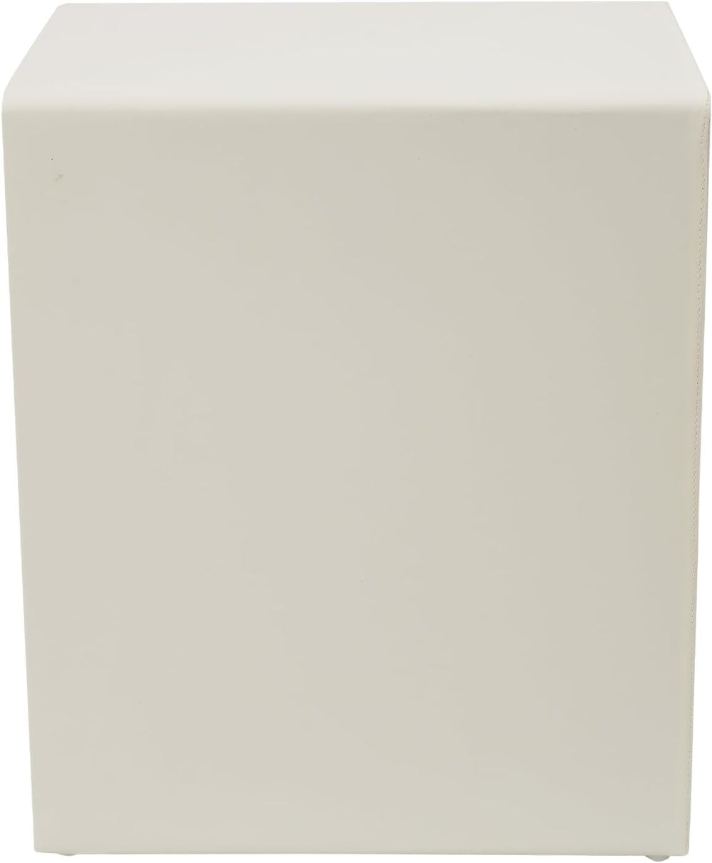 Modern Bedside Table, Minimalist Nightstand Small Narrow Side Table with 2 Dr...