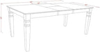 East West Furniture LGBO9-LWH-W 9 Piece Kitchen Table & Chairs Set Includes a Rectangle Dining Table with Butterfly Leaf and 8 Dining Room Chairs, 42x84 Inch, Linen White