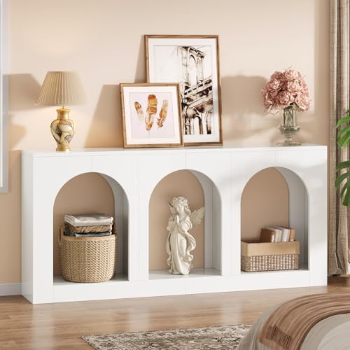 Tribesigns 70.9" White Console Table with Storage, Wood Entryway Entry T...