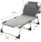 Sun Lounger Patio Lounge Chairs Breathable Folding Bed Lying Chair Balcony Beach Sun Lounger Noon Break(Style F)