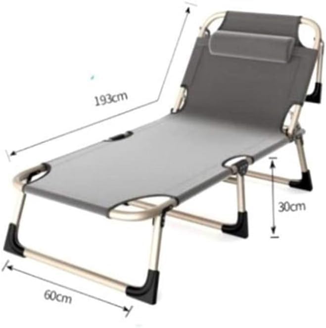 Sun Lounger Patio Lounge Chairs Breathable Folding Bed Lying Chair Balcony Beach Sun Lounger Noon Break(Style F)