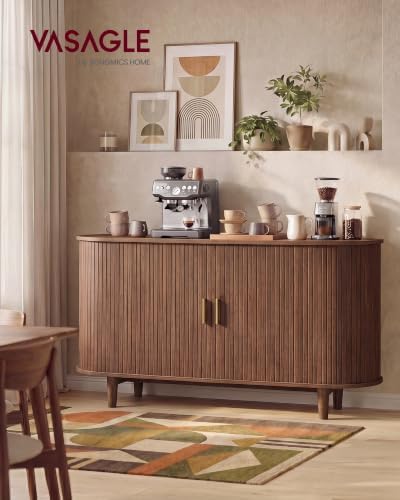 VASAGLE Storage Cabinet, Sideboard with Adjustable Shelves