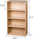 Furinno Pasir 4 Tier Open Shelf, Steam Beech