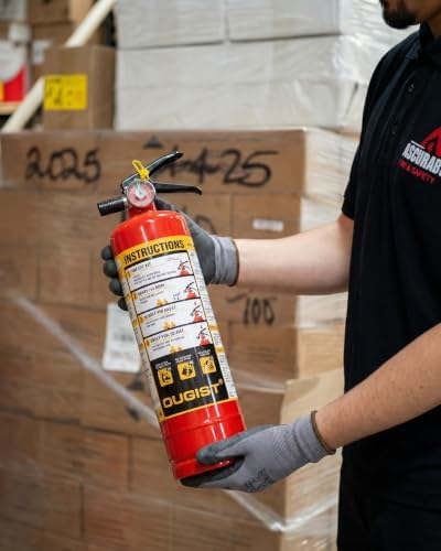 Ougist Home Fire Extinguisher, 2.5 lb ABC Dry Chemical 1-A:10-B:C, 2 Pack