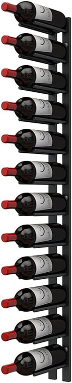 Ultra Wine Racks Cork-Out Wall Mounted Wine Rack (4 Foot, Matte Black, 12 Bottles) Modern & Minimalist Metal Wine Storage for Home Bar, Kitchen, Dining Room, Wine Cellar