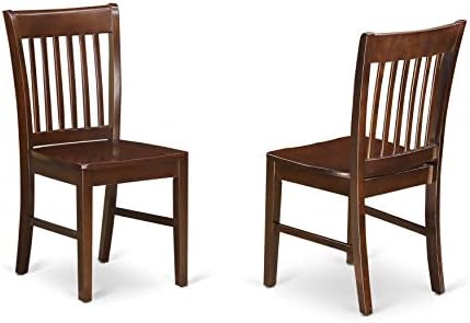 East West Furniture DUNO6D-MAH-W 6-Pc Modern Dining Table Set - a Rectangular...