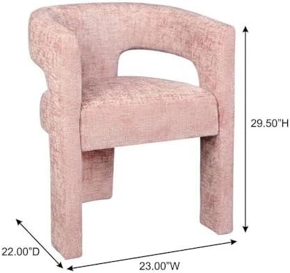 Jofran Gwen Jacquard Upholstered Accent Chair, Modern Luxury Plush Sculptural...