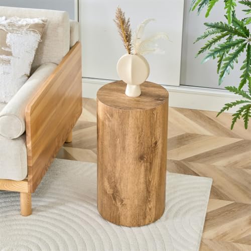 Round Side Table, End Table Living Room Table, Sofa Couch Bedside Table, Nigh...