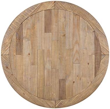 Roundhill Furniture Prato 5-Piece Round Dining Table Set with Cross Back Chai...
