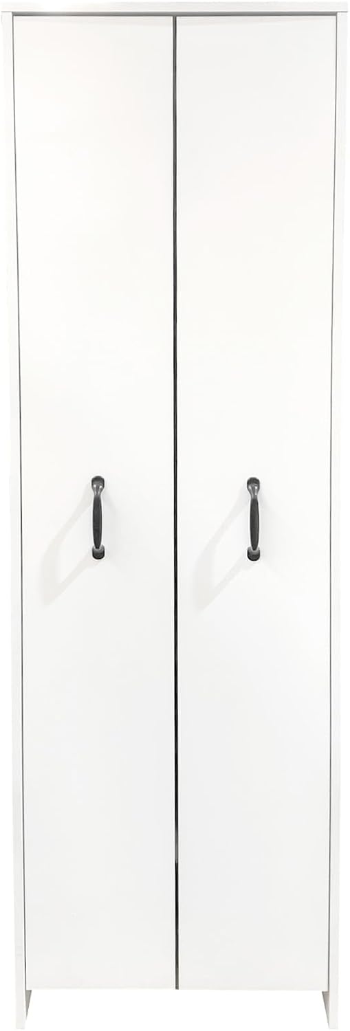 JOYSOURCE Tall Kitchen Pantry Cabinet with Pull-Out Shelves Large 2- Door Fre...