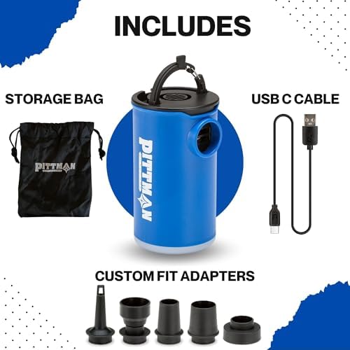 Pittman Outdoors Inflatable Ottoman & Mini Air Pump Bundle